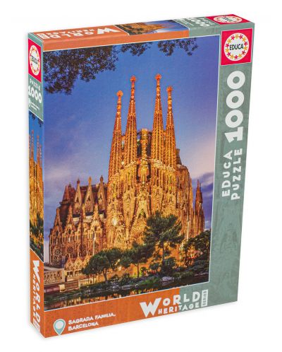 Puzzle Educa cu 1000 de piese - Sagrada Familia, Barselona - 1