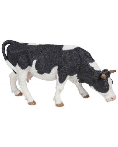 Figurina Papo Farmyard Friends – Vaca alb-negru, pascand - 1