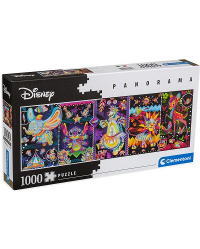 Puzzle panoramic din 1000 de piese Clementoni - Culorile lui Disney - 1
