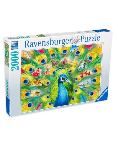  Puzzle Ravensburger de 2000 piesw - Land of the Peacock - 1