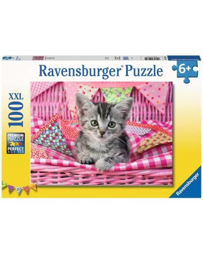 Puzzle Ravensburger 100 de piese XXL - Pisicuță drăguță - 1