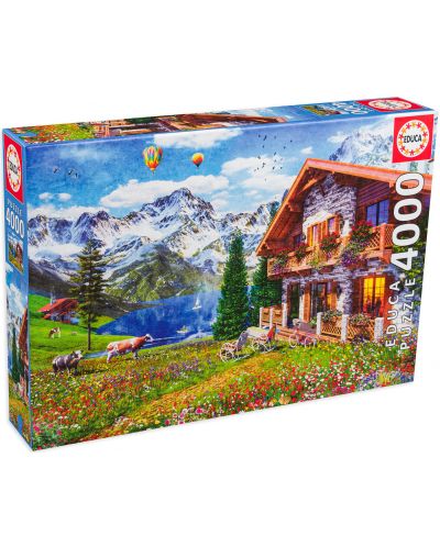 Educa 4000 piese puzzle - Chalet in the Alps - 1