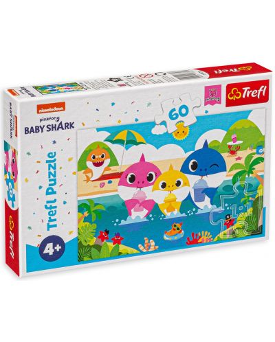 Puzzle Trefl de 60 de piese - Familia lui Baby Shark - 1
