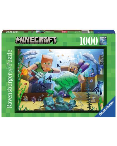 Puzzle Ravensburger 1000 de piese - Maincraft - 1