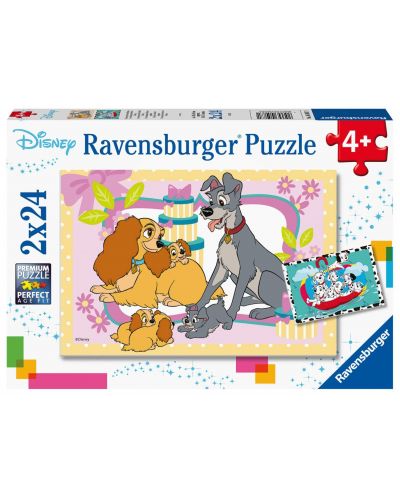 Puzzle Ravensburger de 2 x 24 piese - Disney's favorite puppies - 1