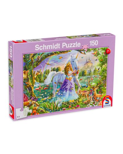Puzzle Schmidt de 150 piese - Princess Unicorn And Castle - 1