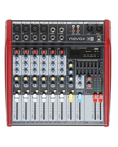 Mixer pasiv cu efect încorporat Novox - M8, roșu - 1