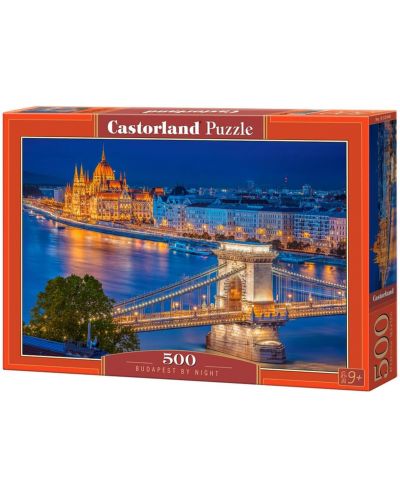 Puzzle Castorland 500 Pieces - Budapesta pe timp de noapte  - 1
