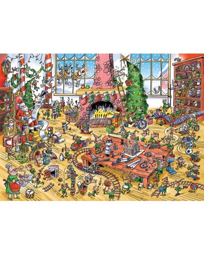 1000 de piese Cobble Hill Puzzle - Elfi muncitori - 2