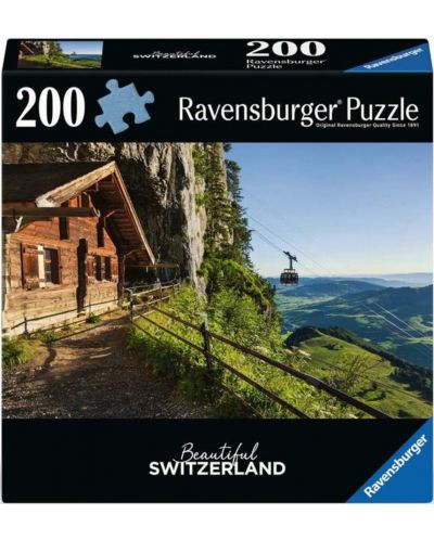 Puzzle Ravensburger din 200 piese - Peșterile Waldkirch, Elveția - 1