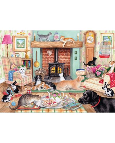 Puzzle Falcon din 2 x 1000 piese- Animals at Home - 2
