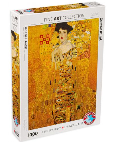Puzzle Eurographics de 1000 piese – Portretul Adelei Bauer, Gustav Klimt - 1