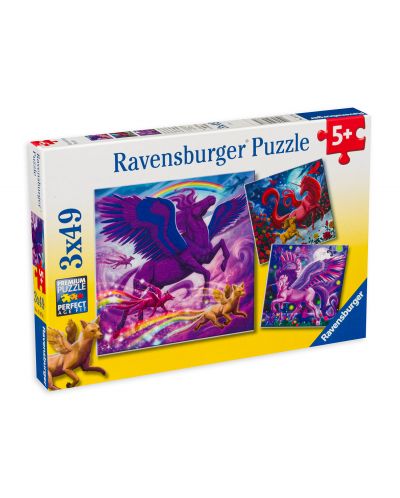 Puzzle Ravensburger din 3 x 49 de piese - Măreția mitologică - 1