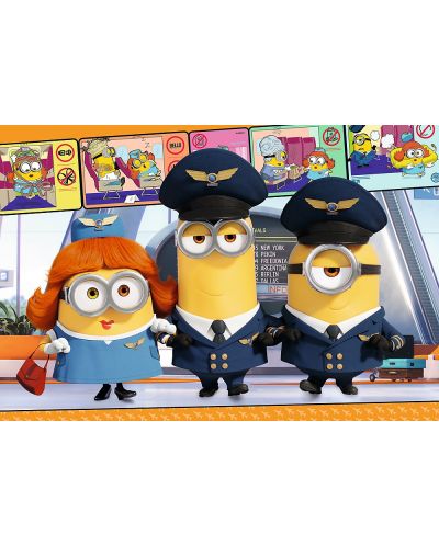 Puzzle Trefl de 100 piese - Minions at the airport - 2