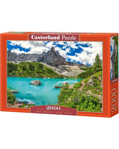 Puzzle Castorland din 2000 piese - Lacul Sorapis, Alpi, Italia