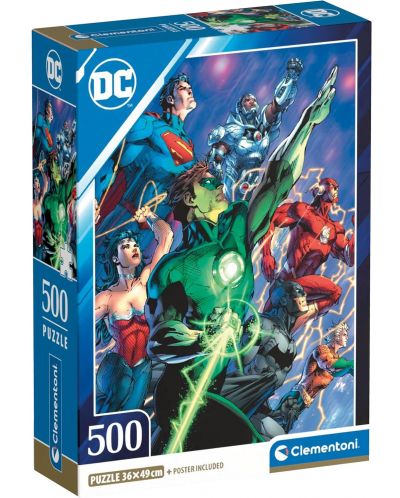 Puzzle Clementoni din 500 piese - Personajele lui DC Comics - 1