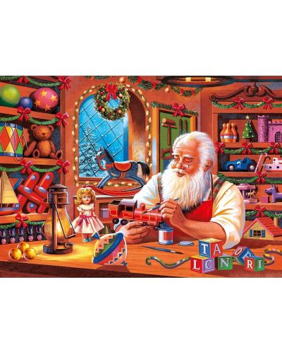 Puzzle Clementoni de 1000 de piese - Moș Crăciun lucrează - 2