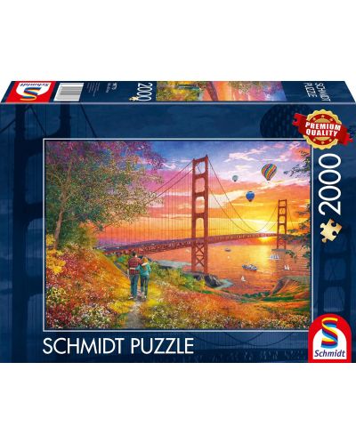 Puzzle Schmidt din 2000 de piese - Plimbare până la podul Golden Gate - 1