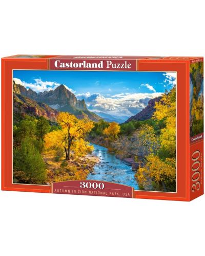 Puzzle Castorland din 3000 de piese - Toamna în Parcul Național Zion, SUA - 1