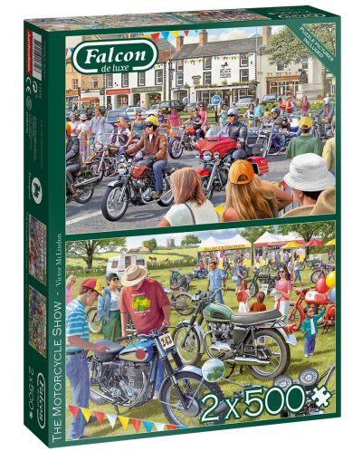 Puzzle Falcon din 2 x 500 piese -The Motorcycle Show - 1