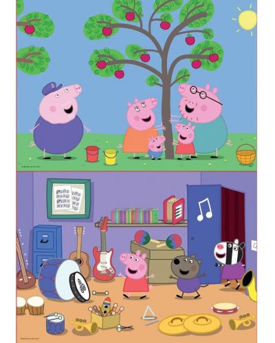 Puzzle Educa de 2 x 48 piese - Peppa Pig  - 2