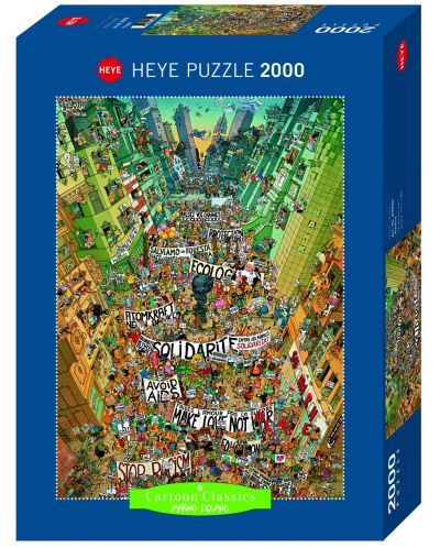 Puzzle Heye de 2000 piese - Protest! Marino Degano - 1