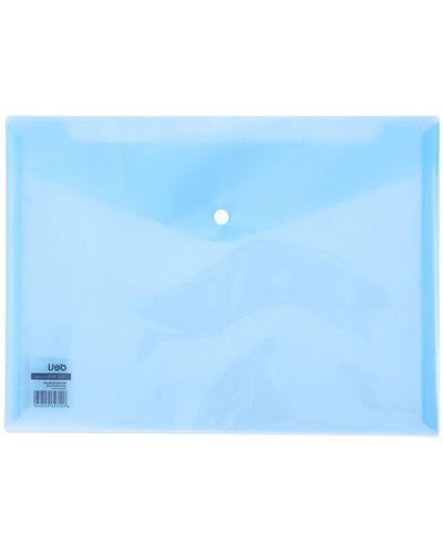 Mapa cu clips Deli Aurora - E5505, А4, transparenta, albastru deschis - 1