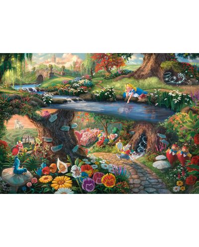 Puzzle Schmidt 1000 de piese - Alice in tara minunilor, Thomas Kincaid - 2
