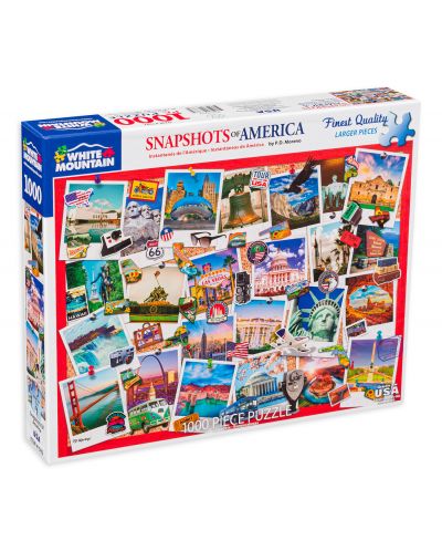 Puzzle White Mountain de 1000 piese - Snapshots of America - 1