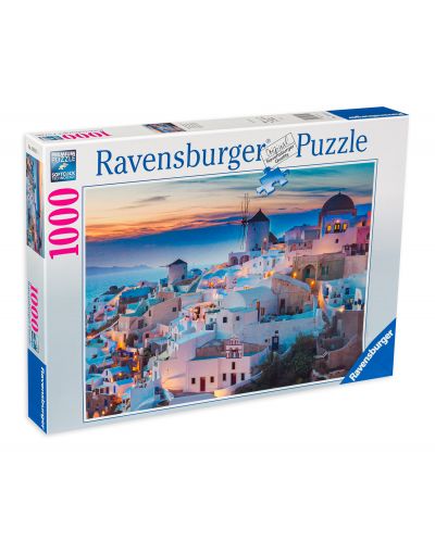 Puzzle Ravensburger de 1000 piese - Seara in Santorini - 1