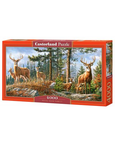 Puzzle Castorland de 4000 piese - Royal Deer Family - 1