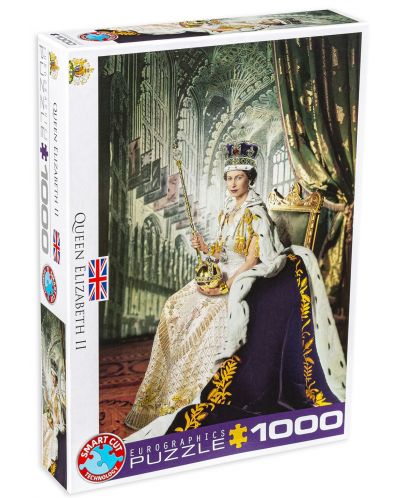 Puzzle Eurographics de 1000 piese - Regina Elisabeth II - 1
