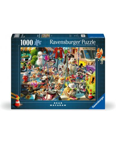 Puzzle Ravensburger de 1000 de piese. - Cățelușul plimbăreț - 1