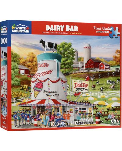 Puzzle White Mountain de 1000 piese - Dairy Bar - 1