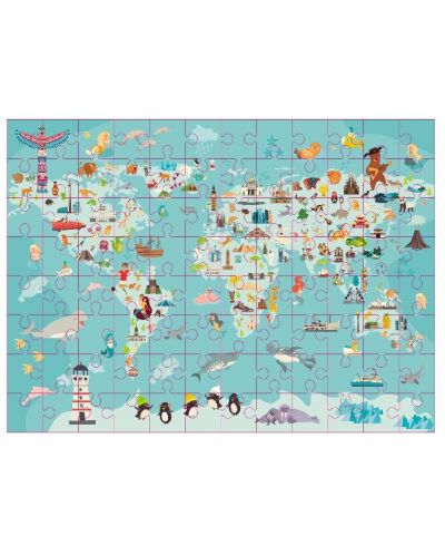 Puzzle Grafix 96 de piese - Harta lumii - 2