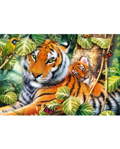Puzzle Trefl de 1500 piese - Doi tigri, Howard Robinson - 2