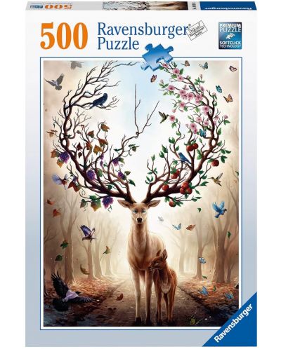 Puzzle Ravensburger din 500 de piese - Cerb magic - 1