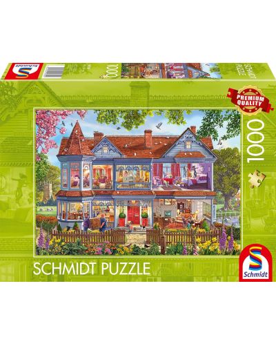 Puzzle  1000 Piece Puzzle Schmidt - Casă în timpul primăverii - 1