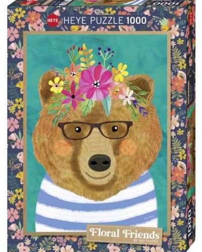 Puzzle Heye de 1000 piese - Ursul cu flori - 1