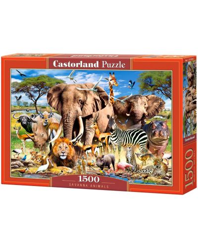 Puzzle Castorland de 1500 piese - Animalele in Savana - 1