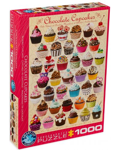 Puzzle Eurographics de 1000 piese - Prajituri de ciocolata - 1