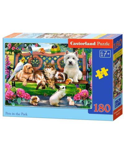 Puzzle Castorland de 180 piese -Pets in the Park - 1