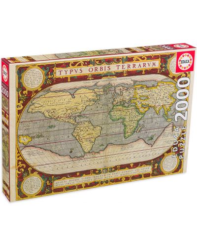 Puzzle Educa din 2000 de piese - Harta lumii - 1