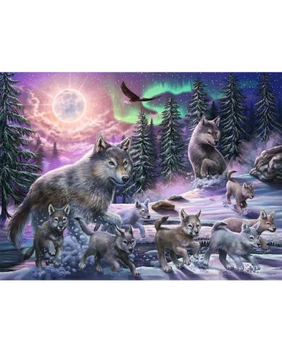 Puzzle Ravensburger de 150 XXL piese - Northern Wolves - 2