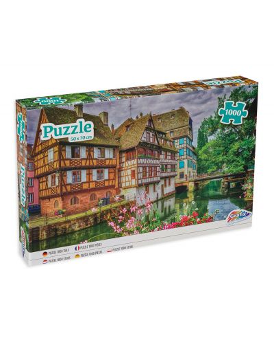Puzzle Grafix din 1000 de piese - Case din lemn - 1