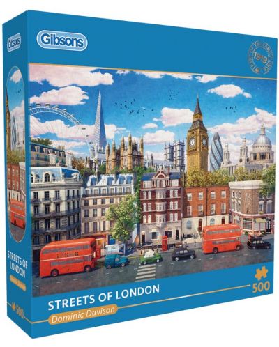 Puzzle Gibsons din 500 de piese - Străzile Londrei - 1