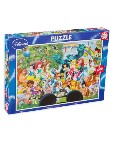 Puzzle Educa de 1000 piese - Lumea minunata Disney - 1