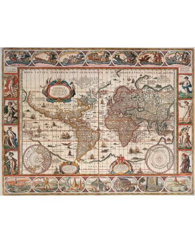 Puzzle Ravensburger de 2000 piese - Harta veche a lumii din 1650 - 2