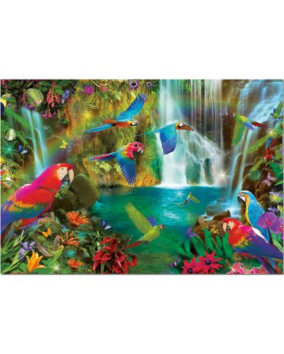 Puzzle Educa de 1000 piese -  Papagali tropicali - 2