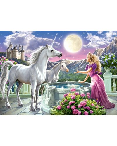Puzzle de 120 de piese Castorland - Printesa si Unicornii - 2